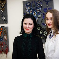 Надія Мигалик на відкритті V Всеукраїнської виставки « Бісер : Вчора. Сьогодні. Завтра », 4 березня 2017 року