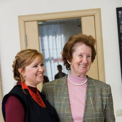 Ірина Свйонтек та Інна Залізнюк на відкритті виставки « Ірина Свйонтек. Життя присвячене мистецтву », 18 травня 2017 року