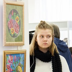 Марта Долеско на відкритті V Всеукраїнської виставки « Бісер : Вчора. Сьогодні. Завтра », 4 березня 2017 року