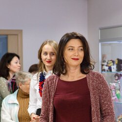 Світлана Долеско на відкритті ІІ Всеукраїнської виставки в'язання « Тепла осінь », 30 вересня 2017 р.