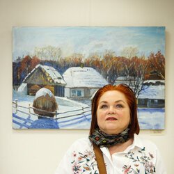 Ірина Діброва на відкритті виставки «Пейзажна Україна», 20.01.2017 р.