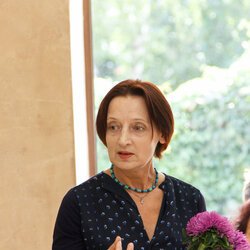Майя Чумак на відкритті виставки «Україна зоряної мови, Україна Божого Буття», 3 вересня 2017 р.
