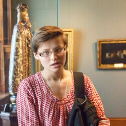 Олена Гомирева на екскурсії від студентів НАОМА, 18 червня 2017 р.