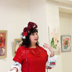 Ірина Данішевська на відкритті виставки «Любити Життя», 10.02.2017 р.