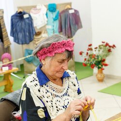 Фото з майстер-класу із в'язання спицями головного убору «Пов'язка «Коса», Катерина Степанюк