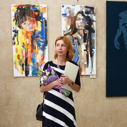 Ірина Бендеровська на відкритті виставки «Ukrainian art is the Best», 1.11.2016 р.