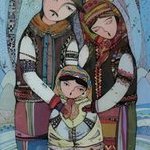 Твори малярства на склі, експоновані під час виставки «Етномандри»