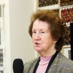 Ірина Свйонтек на відкритті виставки «Ірина Свйонтек. Життя присвячене мистецтву», 18 травня 2017 року