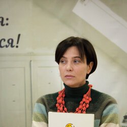 Світлана Долеско на закритті виставки «Тепла осінь», 29.10.2016 р.