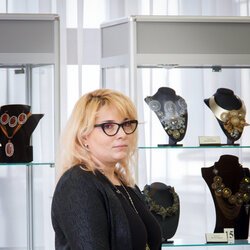 Наталія Маріаш на відкритті V Всеукраїнської виставки «Бісер: Вчора. Сьогодні. Завтра», 4 березня 2017 року