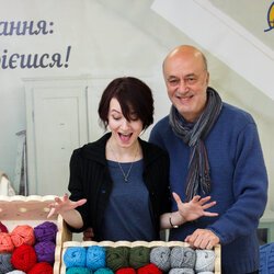 Юлія Васильєва та Анатолій Борсюк на закритті виставки «Тепла осінь», 29.10.2016 р.