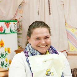 Марія Кривець на закритті V Всеукраїнської виставки «Бісер: Вчора. Сьогодні. Завтра», 31.03.2017 р.