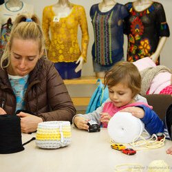 Фото з майстер-класу «В'язання гачком корзини з трикотажної пряжі», Анна Попович