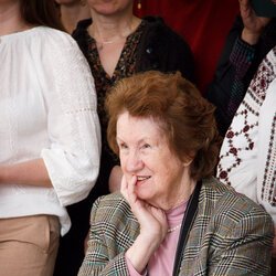 Ірина Свйонтек на відкритті виставки «Ірина Свйонтек. Життя присвячене мистецтву», 18 травня 2017 року