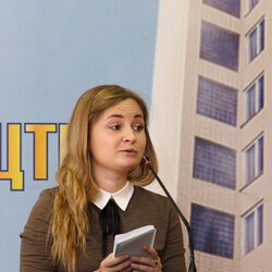 Наталія Олексіївна Тріфонова на конференції «Сучасні проблеми музейної та пам'яткоохоронної діяльності», 12 квітня 2017 р.
