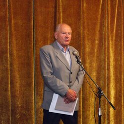 Микола Жулинський на презентації книги «Святослав Гординський на тлі доби», 15 червня 2017 р.