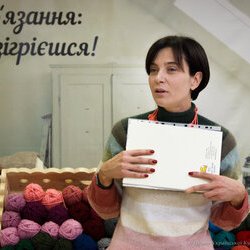 Світлана Долеско на закритті виставки «Тепла осінь», 29.10.2016 р.